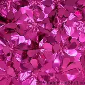 Cerise Metallic Floral Sheeting, priced per yard