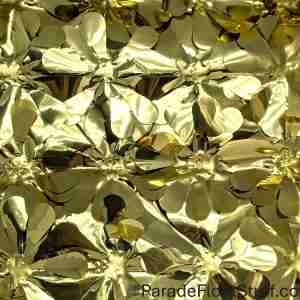 Gold Metallic Floral Sheeting 5 Yard Roll (15 feet)