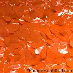 Orange Floral Sheeting, priced per yard