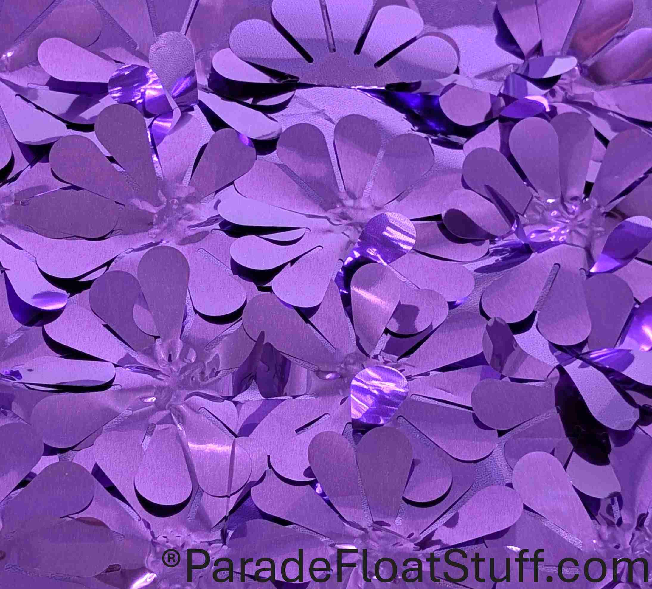 Purple Metallic Floral Sheeting 5 Yard Roll (15 feet)