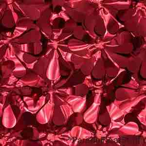 Red Metallic Floral Sheeting 5 Yard Roll (15 feet)