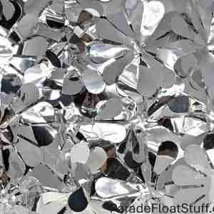 Silver Metallic Floral Sheeting, priced per yard
