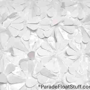White Floral Sheeting 5 Yard Roll (15 feet)