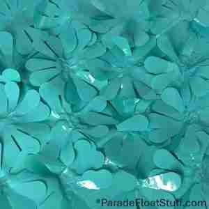 Teal Vinyl Floral Sheeting 5 Yard Roll (15 feet)