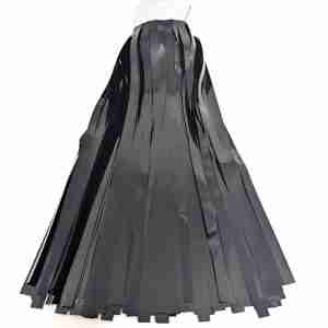 2-Ply Fringe Black Vinyl 14" drop X 10