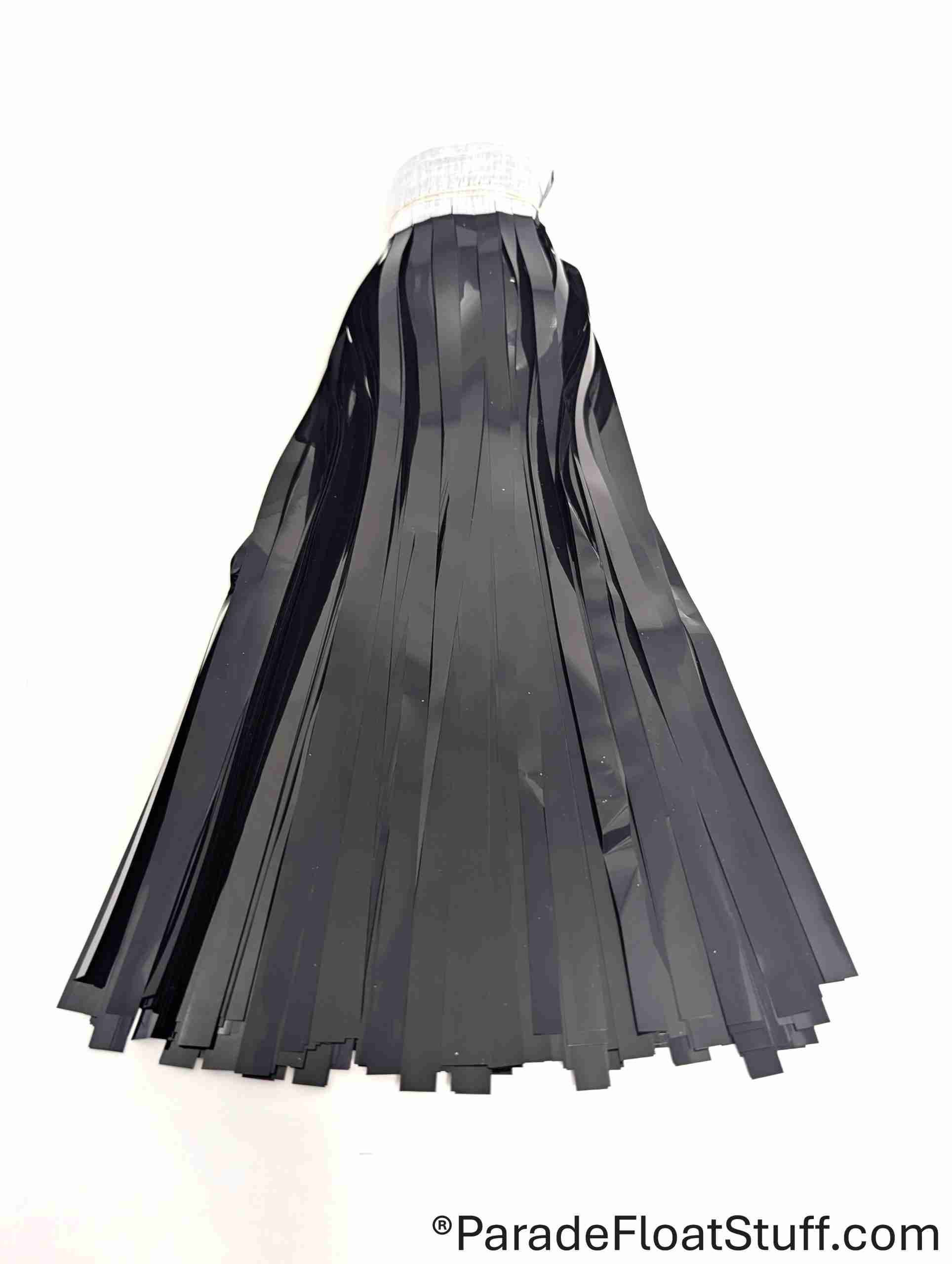 2-Ply Fringe Black Vinyl 14" drop X 10