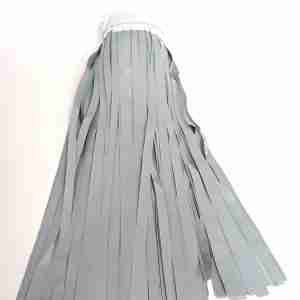 2-Ply Vinyl Light Gray Fringe 14” drop x 10’
