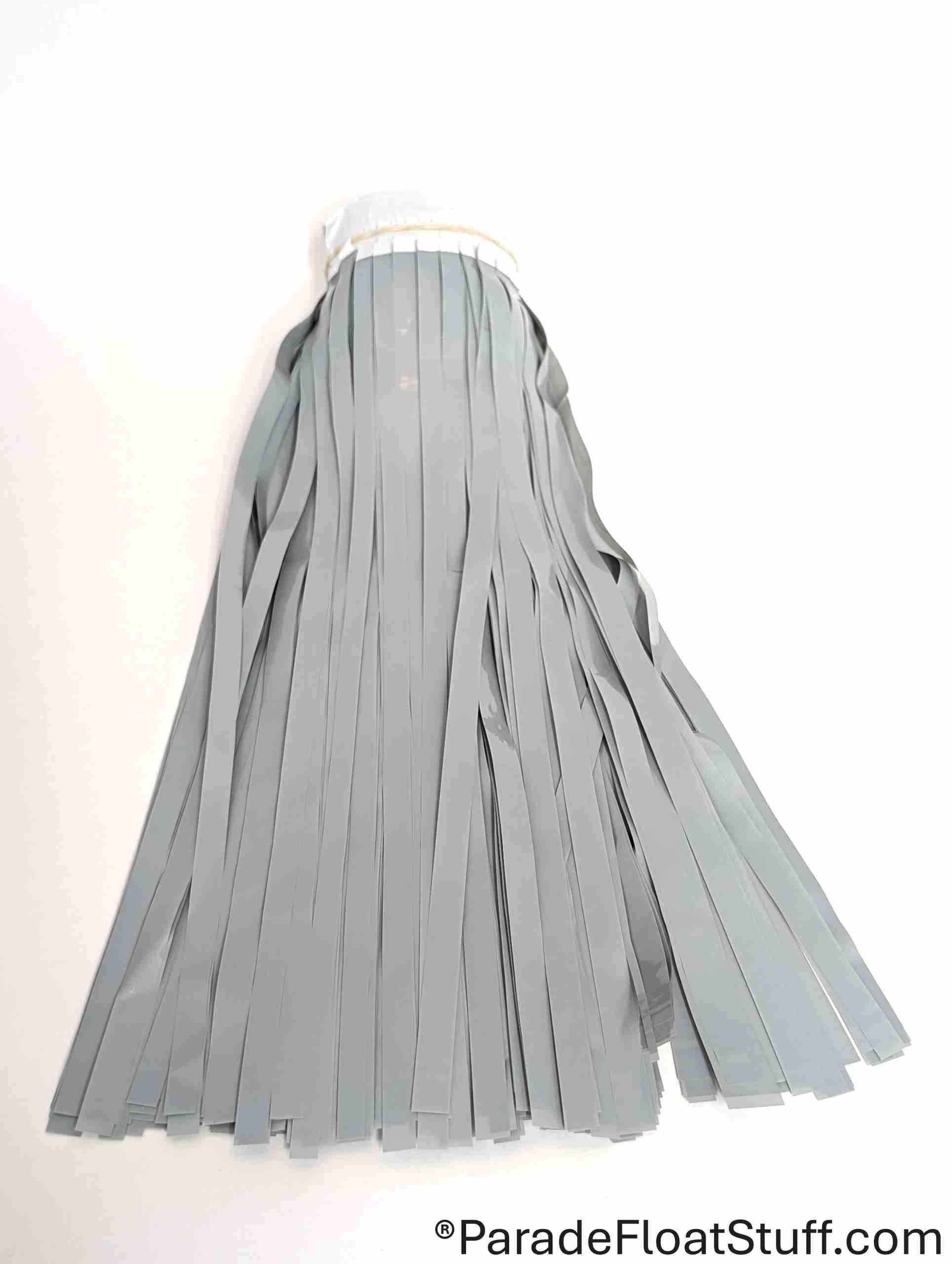 2-Ply Vinyl Light Gray Fringe 14” drop x 10’