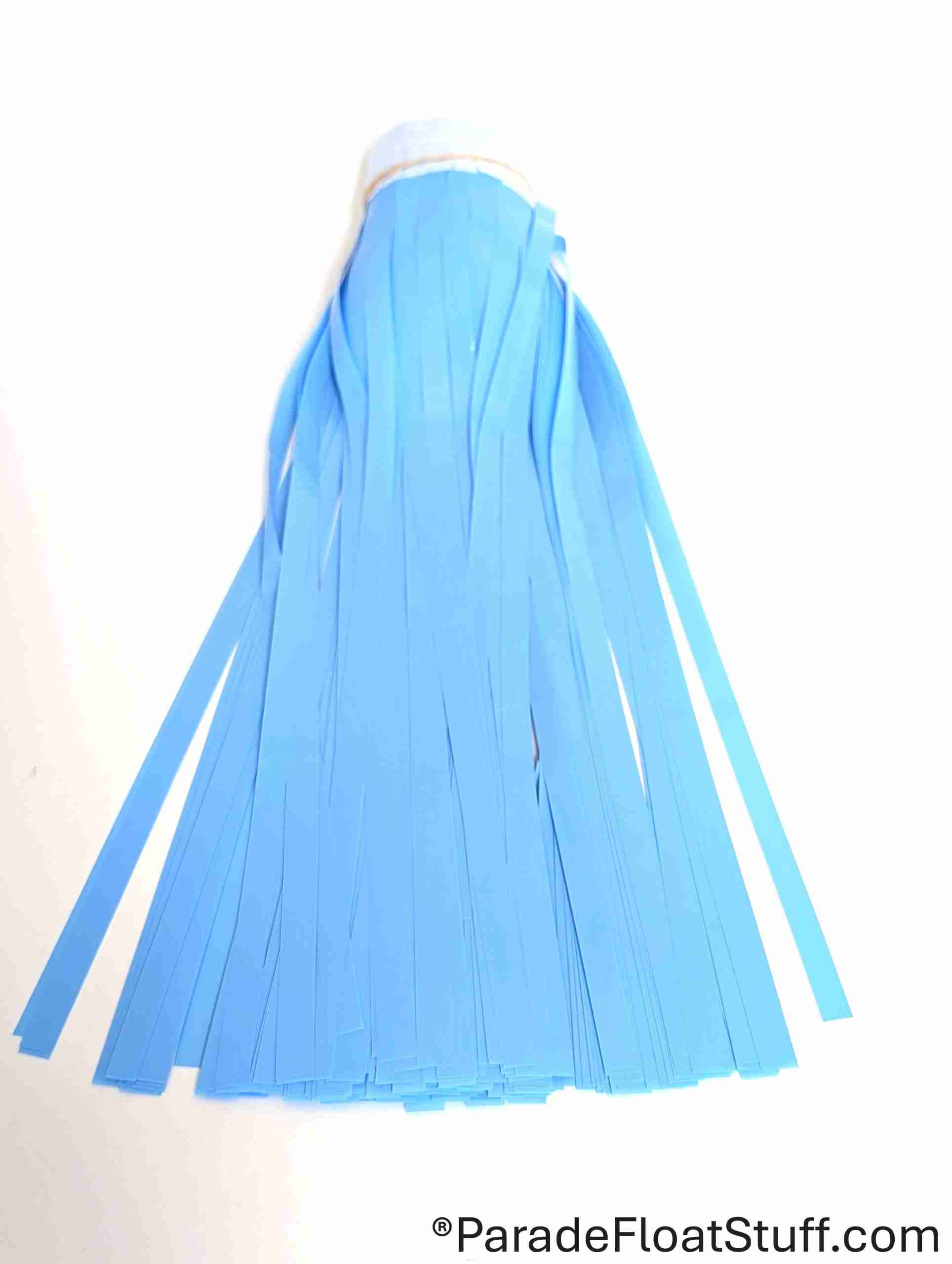 2-Ply Fringe Light Blue Vinyl 14" drop X 10'