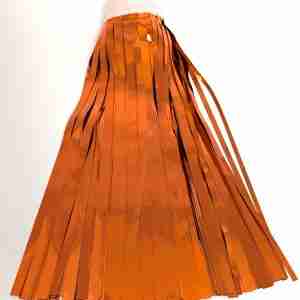 2-Ply Fringe Orange Metallic 14" drop X 10'