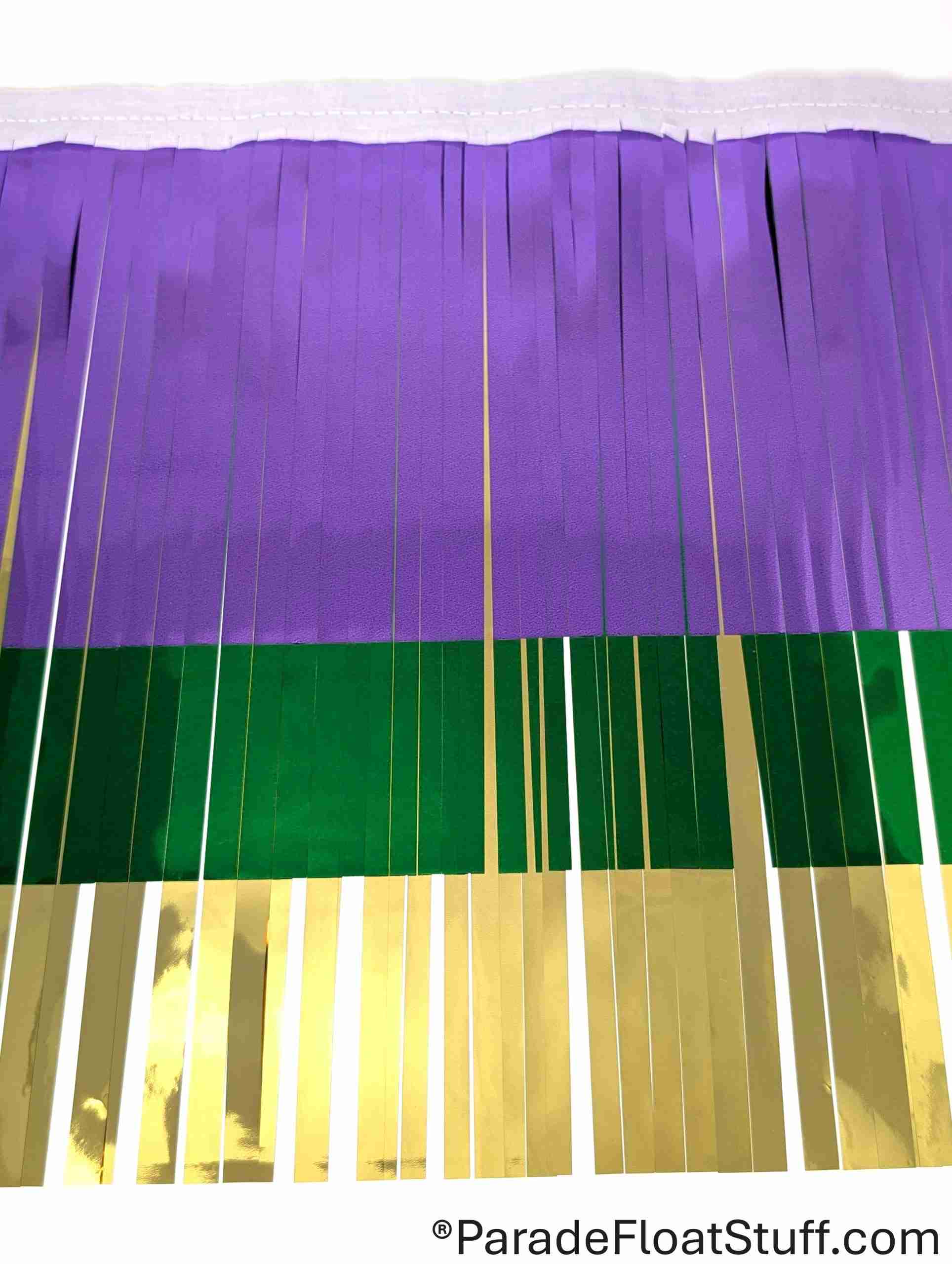 3-Ply Purple/Green/Gold Metallic 14" drop X 10' - Image 2