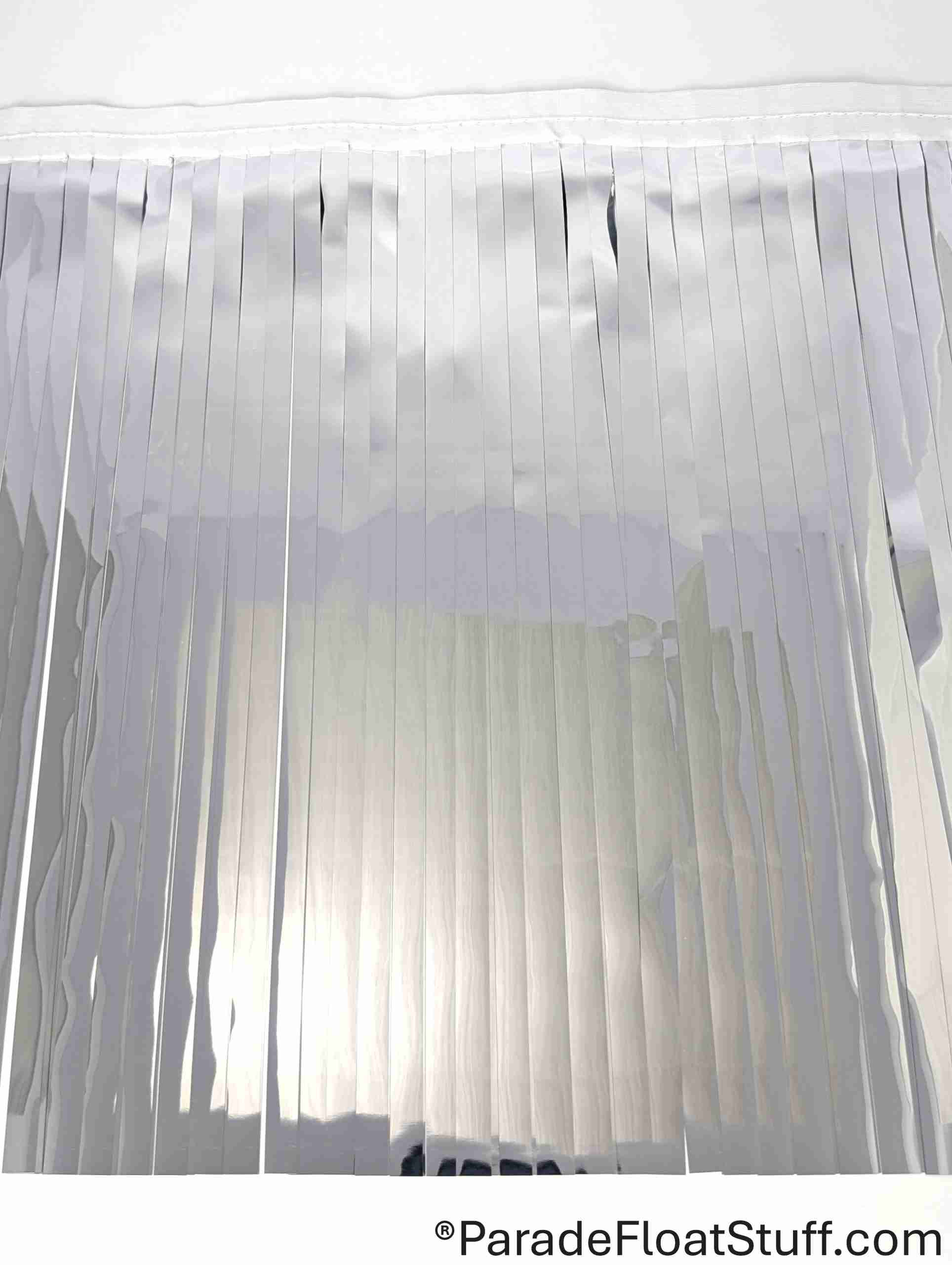 2-Ply Fringe Silver Metallic 14" drop X 10' - Image 2