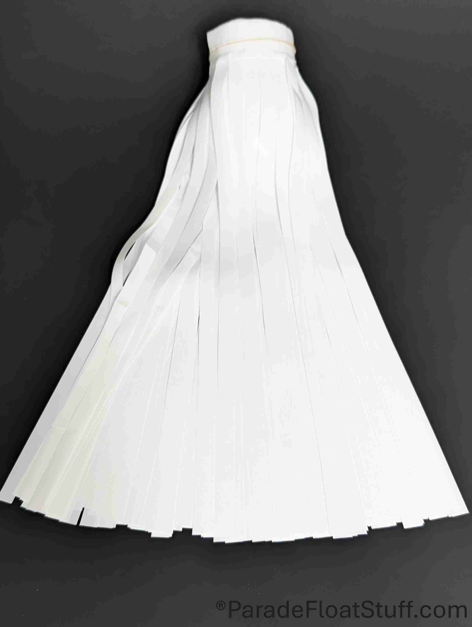 2-Ply Fringe White Vinyl 14" drop X 10'