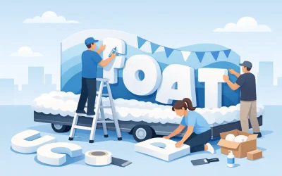 How to Install Foam Letters on a Parade Float