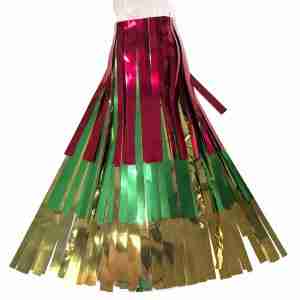 3-Ply Red/Green/Gold Metallic 14" drop X 10'